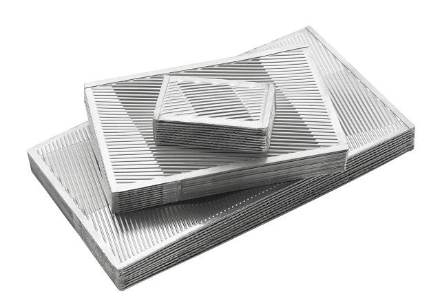 Plate heat exchanger modules different sizes lying